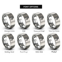 font options for inside engraving on grey saturn sigil rings