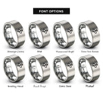 font options for inside engraving on grey saturn sigil rings