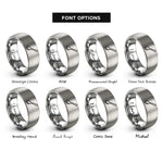 font options for inside engraving on gray sauce spoon rings