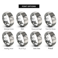 font options for inside engraving on gray sauce spoon rings