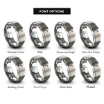 font options for inside engraving on silver sauce spoon rings