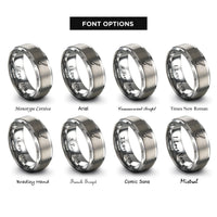 font options for inside engraving on silver sauce spoon rings