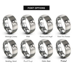font options for inside engraving on grey saute pan rings