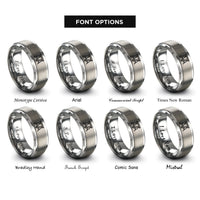 font options for inside engraving on gray sawhorses rings