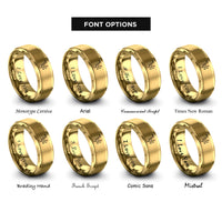 font options for inside engraving on gold sax notes rings