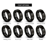 font options for inside engraving on black scales sword crossed rings