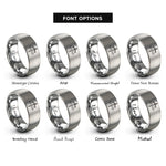 font options for inside engraving on gray scales sword crossed rings