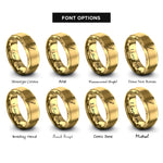font options for inside engraving on gold scalpel rings