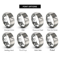 font options for inside engraving on silver scalpel rings