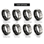 font options for inside engraving on black & grey scandinavia rings