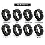 font options for inside engraving on black scandinavia rings