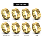 font options for inside engraving on gold scarab beetle rings