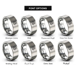 font options for inside engraving on gray scarab beetle rings