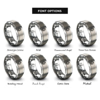 font options for inside engraving on grey scary lantern rings