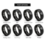 font options for inside engraving on black scenic overlook rings