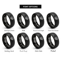 font options for inside engraving on black scenic overlook rings
