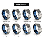 font options for inside engraving on blue & gray schrodingers cat rings