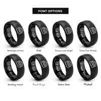 font options for inside engraving on black scone rings