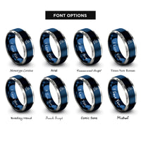 font options for inside engraving on blue & gray scooter tailwhip rings