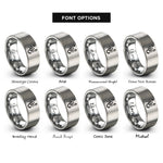 font options for inside engraving on silver scorpio rings