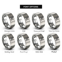font options for inside engraving on silver scorpio rings