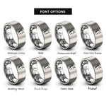 font options for inside engraving on gray scotland rings