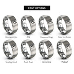 font options for inside engraving on gray scotland rings