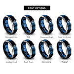font options for inside engraving on blue & grey scout shield rings