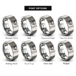 font options for inside engraving on grey scout shield rings