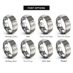 font options for inside engraving on silver scribing awl rings