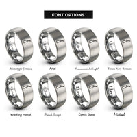 font options for inside engraving on silver scribing awl rings