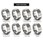 font options for inside engraving on gray scrying mirror rings