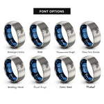 font options for inside engraving on blue & grey sea anemone rings
