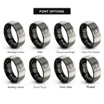 font options for inside engraving on black & grey sea arch rings