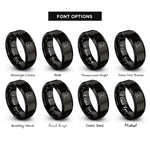 font options for inside engraving on black sea crest rings