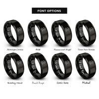 font options for inside engraving on black sea crest rings