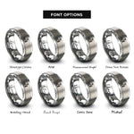 font options for inside engraving on gray sea rings