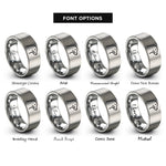 font options for inside engraving on gray sea lion rings