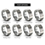 font options for inside engraving on gray sea serpent rings