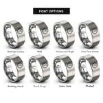 font options for inside engraving on grey sea serpent rings