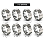 font options for inside engraving on gray sea star rings