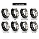 font options for inside engraving on black & grey seal solomon rings