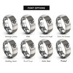 font options for inside engraving on gray seal solomon rings