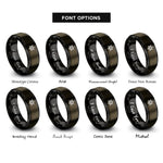 font options for inside engraving on gunmetal & black seal solomon rings