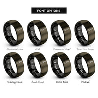 font options for inside engraving on gunmetal & black seam ripper rings