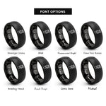 font options for inside engraving on black search footprints compass rings