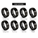 font options for inside engraving on black search footprints compass rings