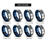 font options for inside engraving on blue & grey seattle rings