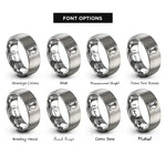 font options for inside engraving on gray seattle rings
