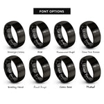 font options for inside engraving on black seax short sword rings
